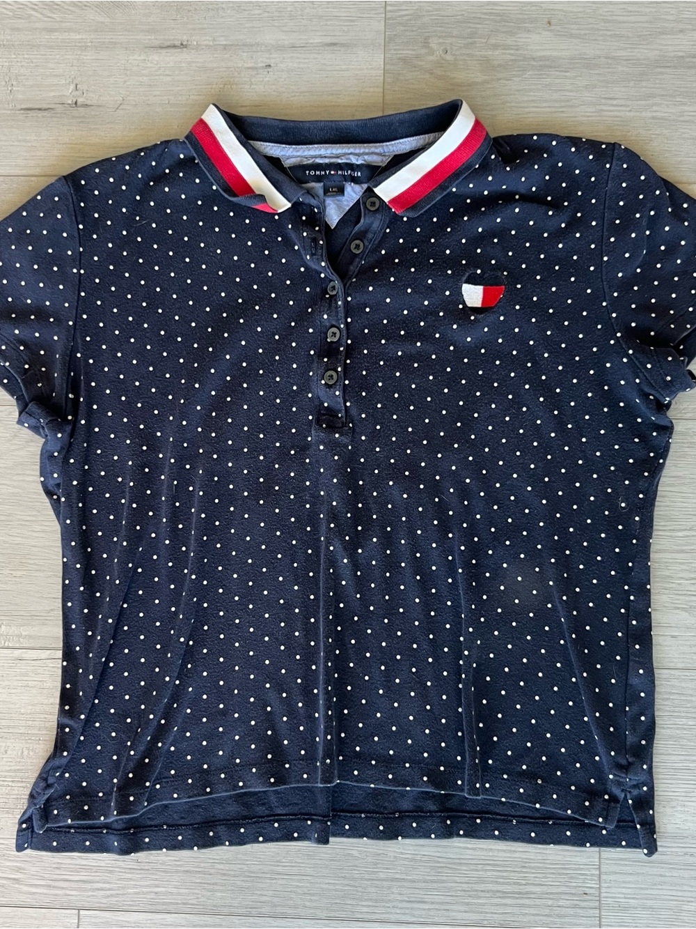 Tommy Hilfiger Kids' Navy Polka Dot Polo Shirt